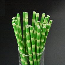 Bamboo Textured Party Straws Set