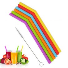 Colorful Silicone Drinking Straws Set